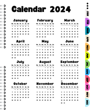 Load image into Gallery viewer, 2024 Digital planner Dated version